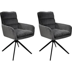 byLIVING Pura 2er-Set Drehbarer Grob-Cord Esszimmerstuhl byLIVING Pura 2er-Set Drehbarer Grob-Cord Esszimmerstuhl