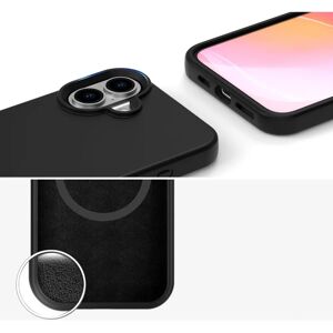 Apple iPhone 16 Silikonkappe mit MagSafe - Schwarz Apple iPhone 16 Silikonkappe mit MagSafe - Schwarz