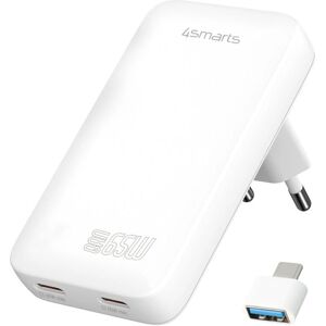 4smarts 542065 Hvid Dual USB-C 65W Vægoplader - Mobil enhedsoplader 4smarts 542065 Hvid Dual USB-C 65W Vægoplader - Mobil enhedsoplader