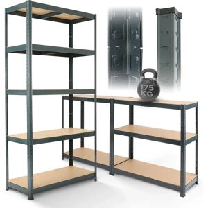 Étagère robuste AREBOS - 180x90x40cm - 875kg - Noir - Publicité Étagère robuste AREBOS - 180x90x40cm - 875kg - Noir - Publicité