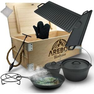 Arebos Cast Iron Dutch Oven BBQ Set - Outdoor Cooking Accessories Arebos Cast Iron Dutch Oven BBQ Set - Outdoor Cooking Accessories