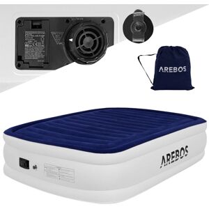 AREBOS - Blue/White - Self-Inflating - Pump - Air Mattress AREBOS - Blue/White - Self-Inflating - Pump - Air Mattress