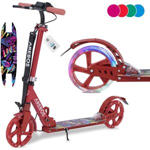 AREBOS LED City - Red - Adult - Kick Scooter AREBOS LED City - Red - Adult - Kick Scooter