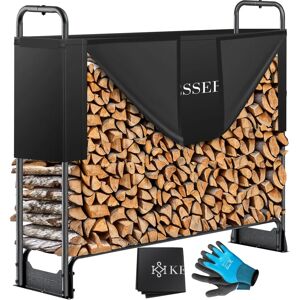 Kesser Stahl-Holzregal - Wasserdichter Schutz & Handschuhe - 200kg Kesser Stahl-Holzregal - Wasserdichter Schutz & Handschuhe - 200kg
