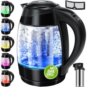 Hervidor eléctrico Kesser - 1,8L, 2200W, Ajustable, Sin BPA Hervidor eléctrico Kesser - 1,8L, 2200W, Ajustable, Sin BPA