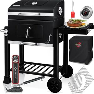 Chariot BBQ XXL avec Poignée en Acier Inoxydable - Type de Barbecue - Publicité Chariot BBQ XXL avec Poignée en Acier Inoxydable - Type de Barbecue - Publicité