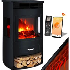 KESSER - Prio Electric Fireplace - 950/1900 W - Llama LED - Chimenea eléctrica KESSER - Prio Electric Fireplace - 950/1900 W - Llama LED - Chimenea eléctrica