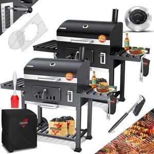 KESSER - Master - Poignée en acier inoxydable - Thermomètre - Chariot fumoir BBQ - Publicité KESSER - Master - Poignée en acier inoxydable - Thermomètre - Chariot fumoir BBQ - Publicité