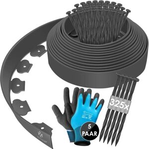 Bordure de Jardin KESSER - Plastique Flexible avec Ancrages & Gants - Publicité Bordure de Jardin KESSER - Plastique Flexible avec Ancrages & Gants - Publicité