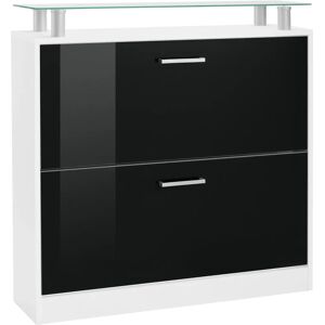 BORCHARDT MÖBEL Finn Schuhschrank - Weiß, Schwarz - Schuhaufbewahrung BORCHARDT MÖBEL Finn Schuhschrank - Weiß, Schwarz - Schuhaufbewahrung