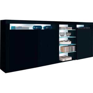 BORCHARDT MÖBEL Santa Fe Highboard - 200cm, schwarz matt BORCHARDT MÖBEL Santa Fe Highboard - 200cm, schwarz matt