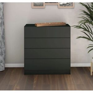 Borchardt Möbel Vaasa Sideboard - 4 Schubladen, melamin, schwarz matt, 76x79x35 cm Borchardt Möbel Vaasa Sideboard - 4 Schubladen, melamin, schwarz matt, 76x79x35 cm