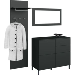 BORCHARDT MÖBEL Haama Kleiderschrank-Set - Schwarz Matt BORCHARDT MÖBEL Haama Kleiderschrank-Set - Schwarz Matt