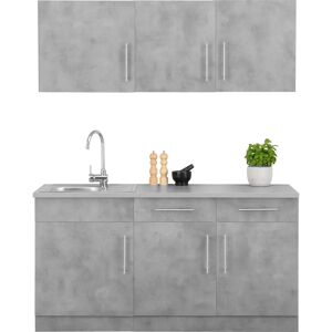 WIHO KÜCHEN Cali - Modulküche - 160cm x 60cm - grau WIHO KÜCHEN Cali - Modulküche - 160cm x 60cm - grau