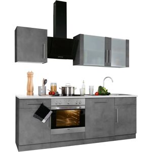 WIHO KÜCHEN Cali Komplettküchen-Set - 220cm x 60cm - Grau WIHO KÜCHEN Cali Komplettküchen-Set - 220cm x 60cm - Grau