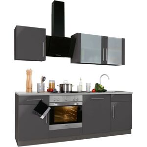 WIHO KÜCHEN Cali - 220cm Graue Küche WIHO KÜCHEN Cali - 220cm Graue Küche