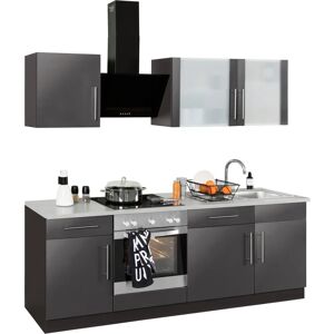 WIHO KÜCHEN Cali - Komplettküchen-Set - 220x60cm - Grau WIHO KÜCHEN Cali - Komplettküchen-Set - 220x60cm - Grau