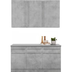WIHO KÜCHEN Chicago - betonfarben, Canvas Grau, 160cm x 60cm - Küchenset WIHO KÜCHEN Chicago - betonfarben, Canvas Grau, 160cm x 60cm - Küchenset