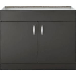 Wiho Küchen Flexi Küchenschrank - 100cm, Anthrazit Wiho Küchen Flexi Küchenschrank - 100cm, Anthrazit