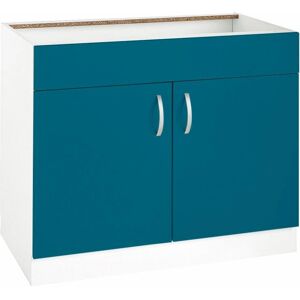 WIHO KÜCHEN Flexi Küchenschrank - Ozeanblau - 100cm breit WIHO KÜCHEN Flexi Küchenschrank - Ozeanblau - 100cm breit