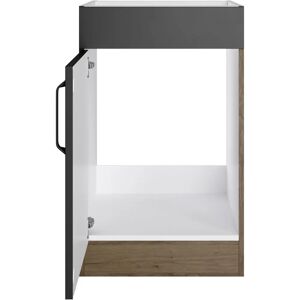 WiHO Elba Küchenschrank - Schwarz, Halifax Eiche Braun, 60x82x57cm WiHO Elba Küchenschrank - Schwarz, Halifax Eiche Braun, 60x82x57cm