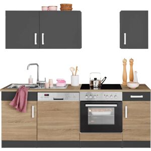 Kochstation KS-Gera Küchenset - Holzoptik - 210cm Breite Kochstation KS-Gera Küchenset - Holzoptik - 210cm Breite