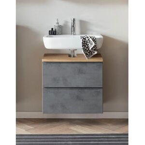 WELLTIME Sölden Badschrank - Grau (oxid beton) - 60cm Breit WELLTIME Sölden Badschrank - Grau (oxid beton) - 60cm Breit
