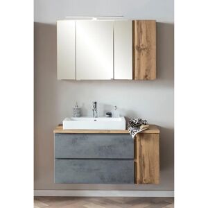 HELD MÖBEL Sölden Badezimmer-Set - Grau (oxid beton) - Badmöbel-Set HELD MÖBEL Sölden Badezimmer-Set - Grau (oxid beton) - Badmöbel-Set