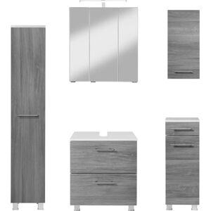 WELLTIME Trento Badezimmer-Set - LED-Spiegel, Verstellbare Regale, Made in Germany WELLTIME Trento Badezimmer-Set - LED-Spiegel, Verstellbare Regale, Made in Germany