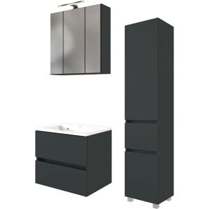 Welltime Badezimmermöbel-Set - 3-5-teilig, Grau, Modern Welltime Badezimmermöbel-Set - 3-5-teilig, Grau, Modern
