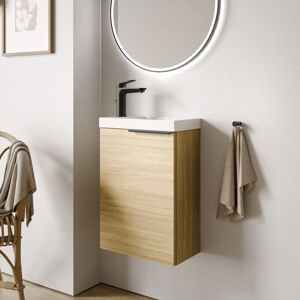 Bernstein - Mueble de baño lacado de madera con lavabo de cerámica - Modelo TIM 400, Roble blanqueado Bernstein - Mueble de baño lacado de madera con lavabo de cerámica - Modelo TIM 400, Roble blanqueado