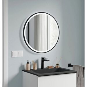 Bernstein Varo Frame - Espejo de baño redondo con LED - 60cm, negro Bernstein Varo Frame - Espejo de baño redondo con LED - 60cm, negro