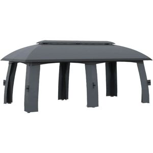 Outsunny - 3x6m Double Roof - Tummanharmaa - Juhlateltta Outsunny - 3x6m Double Roof - Tummanharmaa - Juhlateltta