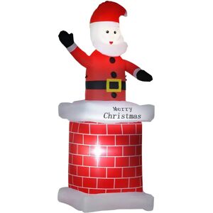 HOMCOM - Weihnachtsmann Schornstein - Ogród - LED - Inflatable HOMCOM - Weihnachtsmann Schornstein - Ogród - LED - Inflatable