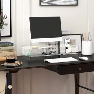 Soporte de Monitor HOMCOM - Elevación y Organización - 24 Pulgadas Soporte de Monitor HOMCOM - Elevación y Organización - 24 Pulgadas