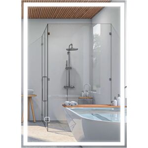 Espejo de baño HOMCOM con luz LED - 80x60cm, Antivaho, Interruptor táctil Espejo de baño HOMCOM con luz LED - 80x60cm, Antivaho, Interruptor táctil