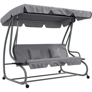 Outsunny - Hollywoodschaukel 3-Sitzer - Liegefunktion - Verstellbares Dach - Garden Swing Outsunny - Hollywoodschaukel 3-Sitzer - Liegefunktion - Verstellbares Dach - Garden Swing