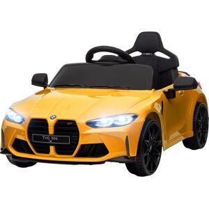 Auto elettrico BMW M4 giallo per bambini con telecomando Auto elettrico BMW M4 giallo per bambini con telecomando