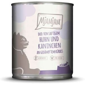 Macskák nedves eledel MjAMjAM Duo 6 x 800 g - Csirke & Nyúl párolt tököt tartalmaz Macskák nedves eledel MjAMjAM Duo 6 x 800 g - Csirke & Nyúl párolt tököt tartalmaz