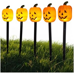 Horror-Shop - PumpkinLED - Orange-Black - 37 cm - Gartenpfahl Horror-Shop - PumpkinLED - Orange-Black - 37 cm - Gartenpfahl