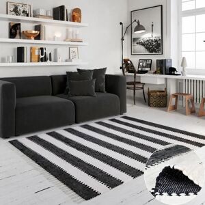 My Home Benja Recycelte Baumwollhandgewebter Gestreifter Teppich - Teppich My Home Benja Recycelte Baumwollhandgewebter Gestreifter Teppich - Teppich