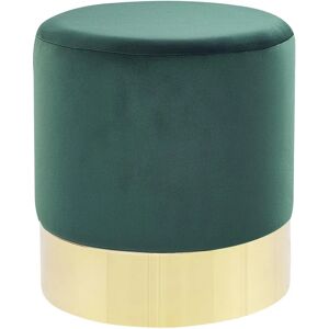 Beliani Dark Green Velvet Footstool - Footstool Beliani Dark Green Velvet Footstool - Footstool