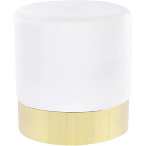 Beliani SOPHIA White Velvet Footstool - Footstool Beliani SOPHIA White Velvet Footstool - Footstool