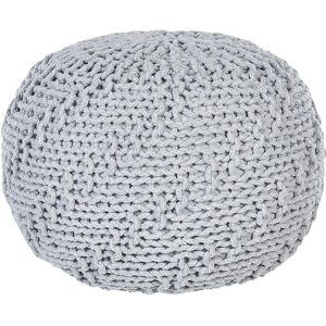 Beliani Pouf en Coton Gris 50x35cm - Pouf - Publicité Beliani Pouf en Coton Gris 50x35cm - Pouf - Publicité
