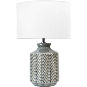 Beliani Table Lamp Grey Ceramic ESPERANCE - Table Lamp, Grey, Handmade Beliani Table Lamp Grey Ceramic ESPERANCE - Table Lamp, Grey, Handmade