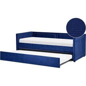 Beliani Trundle Bed Navy Blue - Bed Beliani Trundle Bed Navy Blue - Bed