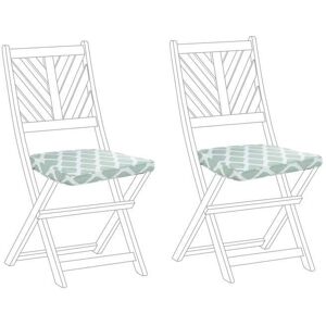 Beliani Set of 2 Mint Green Outdoor Seat Cushions - Seat Cushions Beliani Set of 2 Mint Green Outdoor Seat Cushions - Seat Cushions