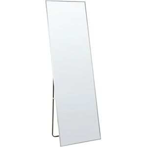 Beliani Silver Aluminium Frame Full-Length Standing Mirror - Standing Mirror Beliani Silver Aluminium Frame Full-Length Standing Mirror - Standing Mirror