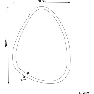 Beliani Bathroom Mirror BETHUNE 78cm - LED, Anti-fog, Wall Mount Beliani Bathroom Mirror BETHUNE 78cm - LED, Anti-fog, Wall Mount