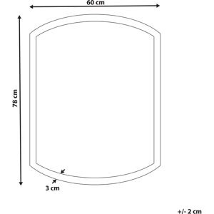 Beliani Modern Oval LED Bathroom Mirror - 78cm - Silver Beliani Modern Oval LED Bathroom Mirror - 78cm - Silver